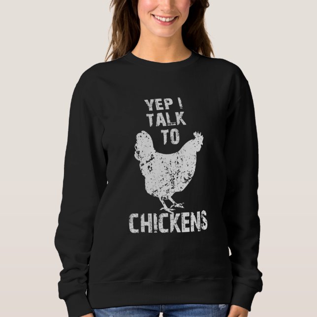 Camiseta Yep I Talk To Chickens Cute Chicken Buffs (Frente)