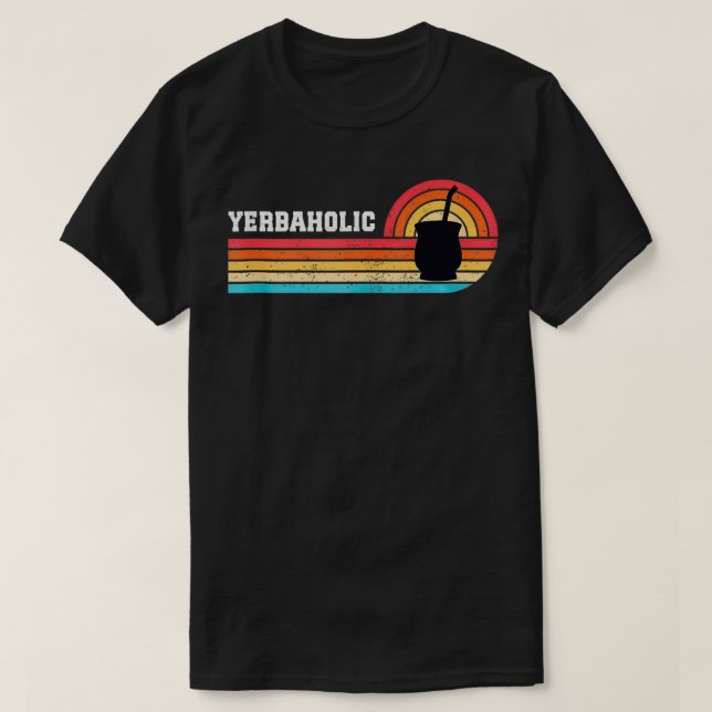 Camiseta Yerba Mate Argentina Bebendo Tea Lover Retro (Frente do Design)