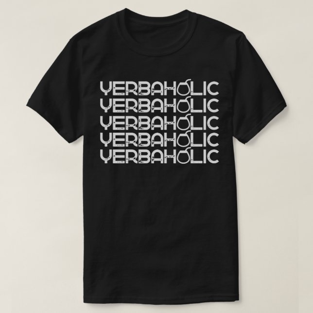 Camiseta Yerbaholic Yerba Mate Tea Drinker Homens-Adolescen (Frente do Design)