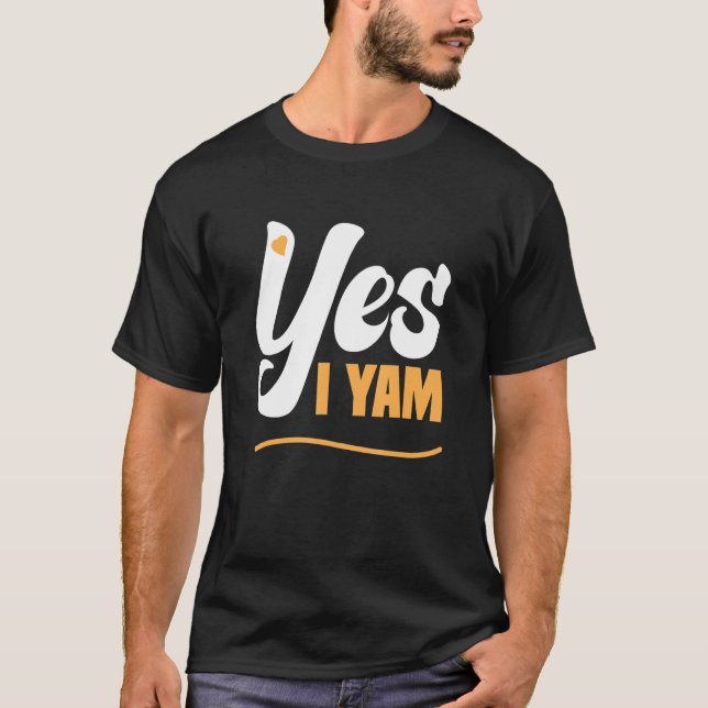 Camiseta Yes I Yam Thanksgiving Matching Couple She's My Sw (Frente)