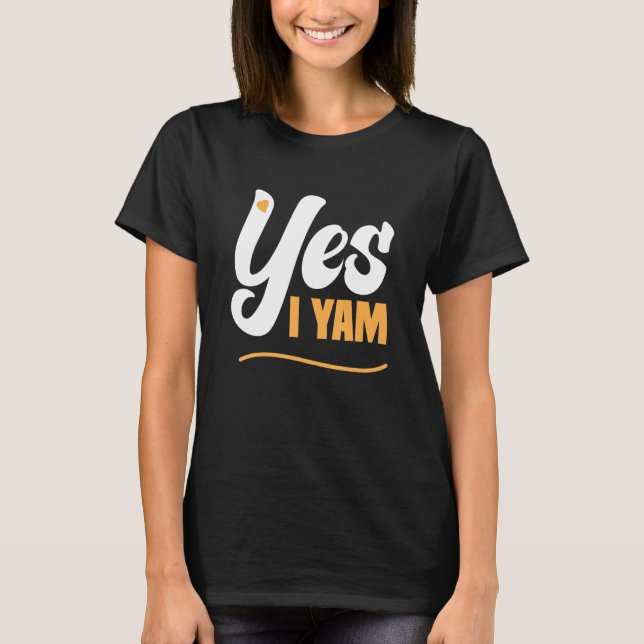Camiseta Yes I Yam Thanksgiving Matching Couple She's My Sw (Frente)