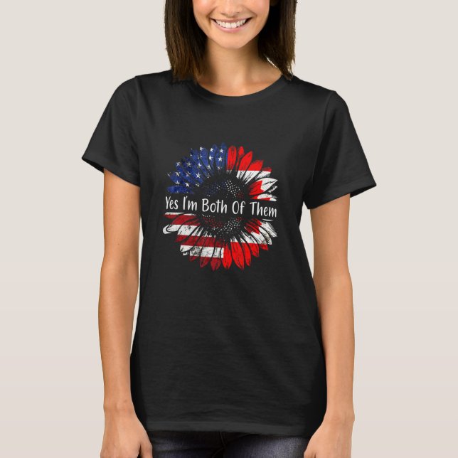Camiseta Yes I'm Both Of Them Half American Half Canadian D (Frente)