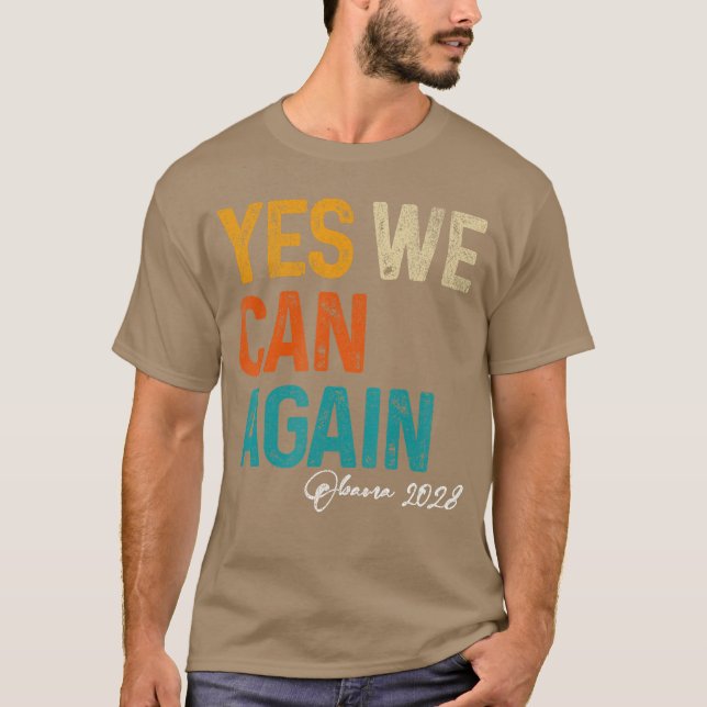 Camiseta Yes We Can Again Obama For 2028 48th President (Frente)