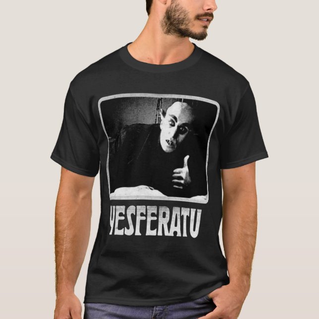 Camiseta Yesferatu engraçado Nosferatu positivo presente gó (Frente)