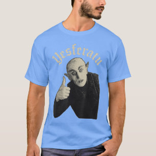 Camiseta Yesferatu Paródia de Vampiro Engraçado Meme Hallow