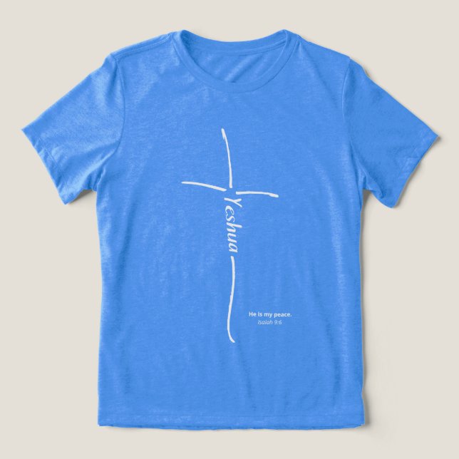 Camiseta Yeshua Cross Messianic believer Hebraico Torah (Design frontal)