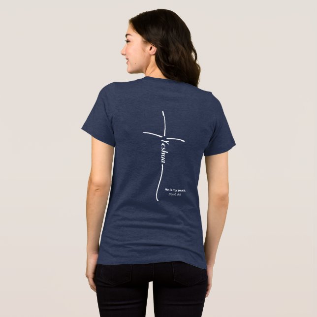 Camiseta Yeshua Cross Messianic believer Hebraico Torah (Verso completo)