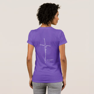 Camiseta Yeshua Cruz Crente Messianico Hebraico Roxo