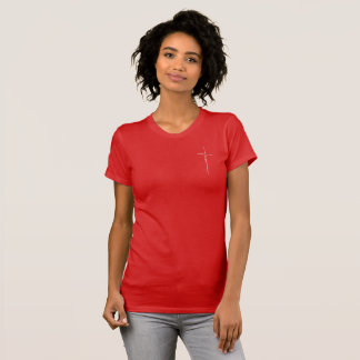 Camiseta Yeshua Cruz Crente Messianico Hebraico Vermelho