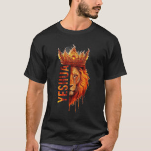 Camiseta Yeshua Leão de Judá coroa Fé 