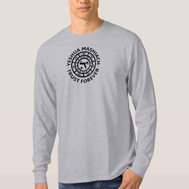 Camiseta Yeshua Mashiach ou Confiante em Jesus Messias  (Frente)