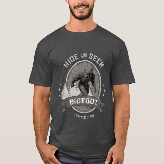 Camiseta Yeti de Bigfoot. Sasquatch. Retro, Vintage. (Frente)