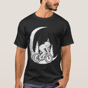 Camiseta YETI Riding Moon Bike Halloween Lunar