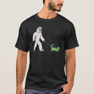Camiseta Yeti Walking Iguana Reptile Cryptozoology Pet