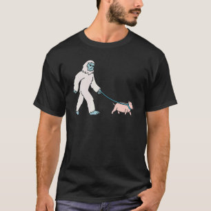 Camiseta Yeti Walking Mini Pet De Criptozoologia De Porco