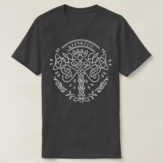 Camiseta Yggdrasil, árvore celta da vida Viking Norse myt (Frente do Design)