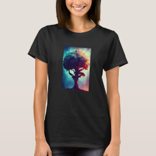 Camiseta Yggdrasil Árvore Mundial da Vida Viking Celta Únic