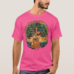 Camiseta Yggdrasil Natureza Árvore Música Da Vida Acústica