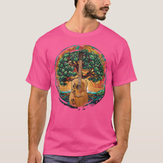 Camiseta Yggdrasil Natureza Árvore Música Da Vida Acústica 