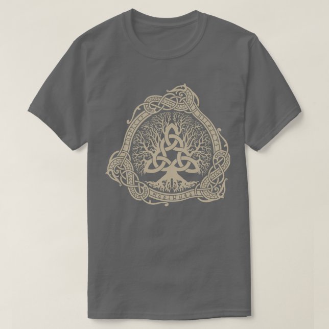Camiseta Yggdrasil Tree of Life Dragon (Frente do Design)