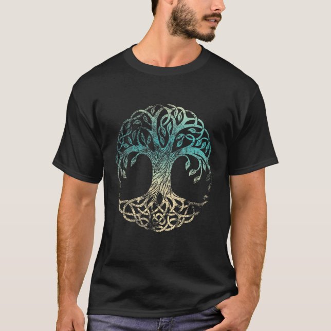 Camiseta Yggdrasil Tree Of Life Norse Viking Symbol Vestido (Frente)