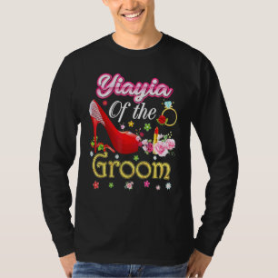 Camiseta Yiayia Do Calçado Rosa De Flor Feliz Casamento