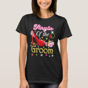 Camiseta Yiayia Do Calçado Rosa De Flor Feliz Casamento