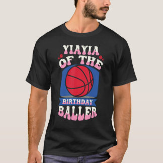 Camiseta Yiayia Do Tema De Basquete De Aniversário Bda Bda