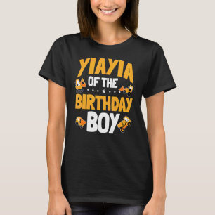 Camiseta Yiayia Do Trabalhador De Construção De Meninos De