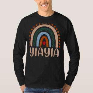 Camiseta Yiayia Rainbow Avó Cute Dia de as mães Yiayia