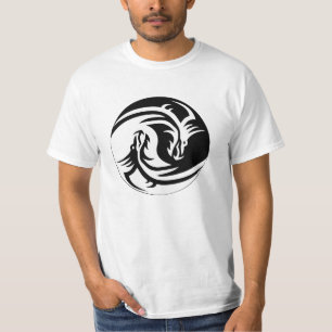 Camiseta Yin e Yang Dragon T Shirt