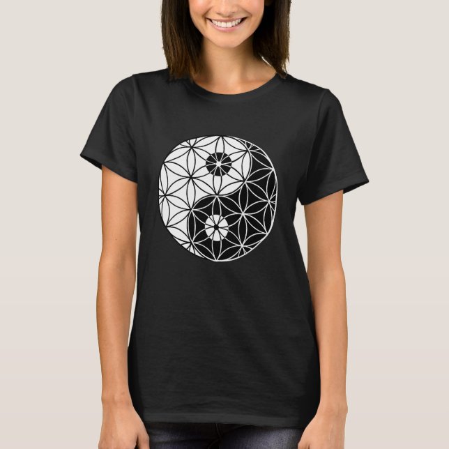 Camiseta Yin e Yang Flor da Vida Tao (Frente)