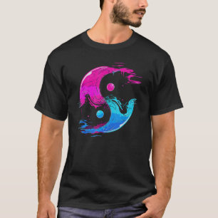 Camiseta Yin e Yang Qi Gong Tai Chi Synthwave Fusion Wate