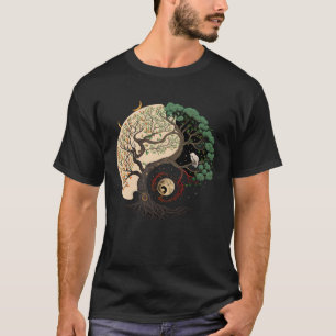 Camiseta Yin E Yang Tree Equilibram O Budismo Natureza Vida