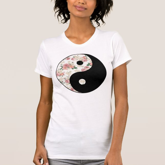 Camiseta Yin floral e Yang (Frente)