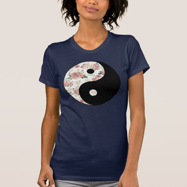 Camiseta Yin floral e Yang (Frente)