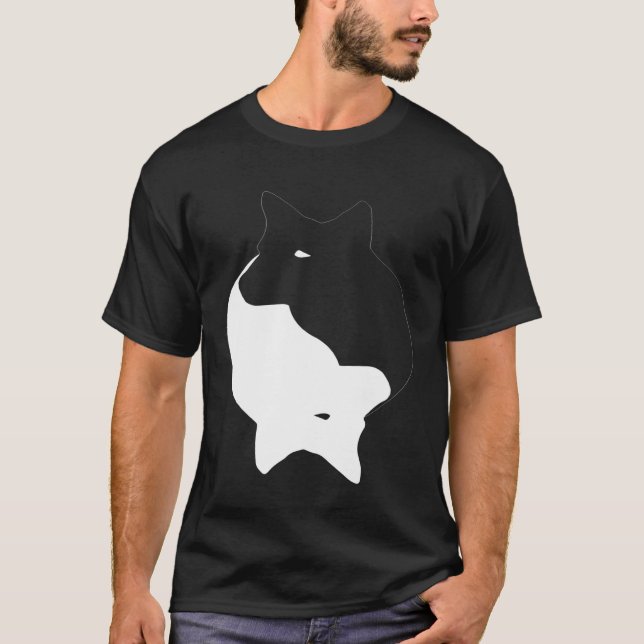 Camiseta Yin Yang Australiano Cattle Dog Heeler Símbolo Zen (Frente)