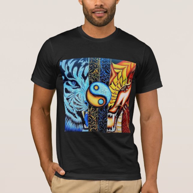 Camiseta Yin Yang Balance of Ice and Fire (Frente)