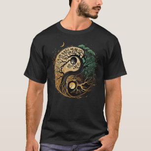 Camiseta Yin Yang Bonsai na Árvore Espiritual da Vida