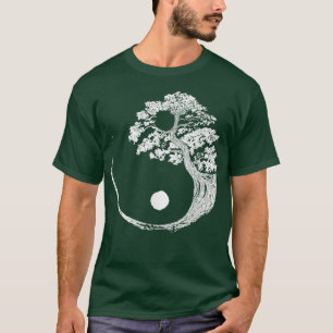 Camiseta Yin Yang Bonsai Tree Japonês Budista Zen