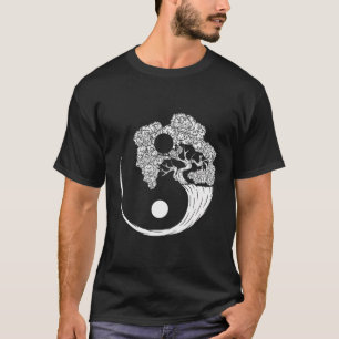 Camiseta Yin Yang Bonsai Tree Japonês Jardinagem Zen Buddhi