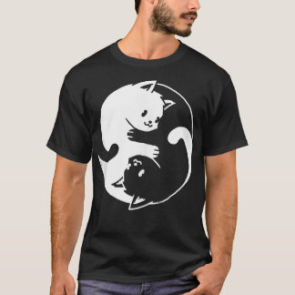 Camiseta Yin Yang Cat Shirt I Love Cats Gift for Cat Lover