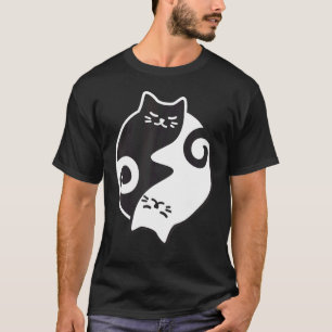 Camiseta Yin Yang Cat Yoga Meditação Exercício Mãe