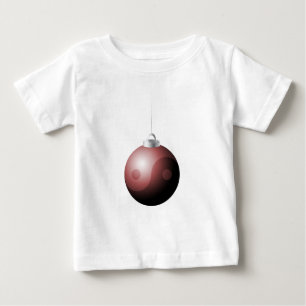 Camiseta Yin Yang Christmas Ball em vermelho