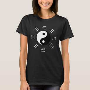 Camiseta Yin Yang com Símbolos Bagua Trigram I-Ching