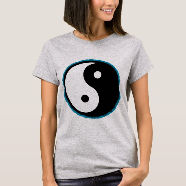 Camiseta Yin Yang de Amor, Paz e Tie Dye (Frente)
