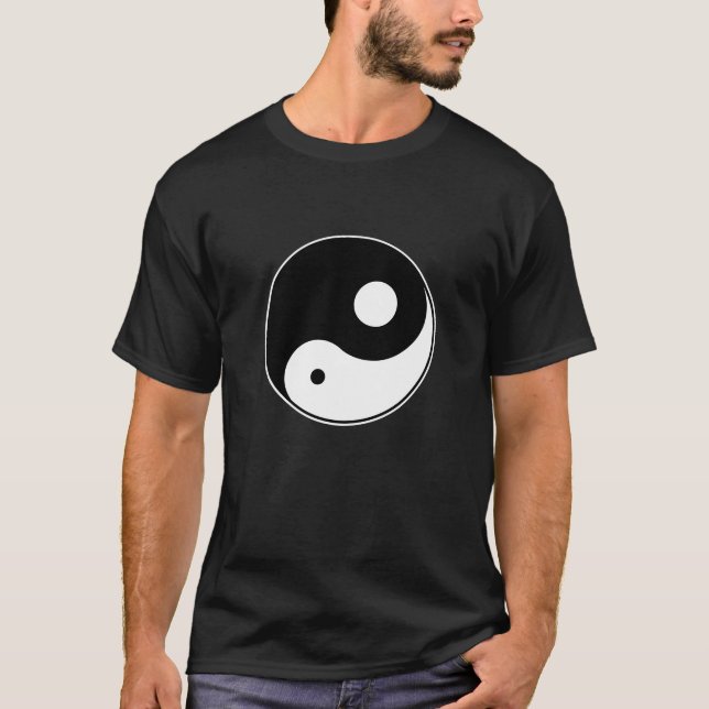 Camiseta YIN-YANG desequilibrado para cores escuras (Frente)