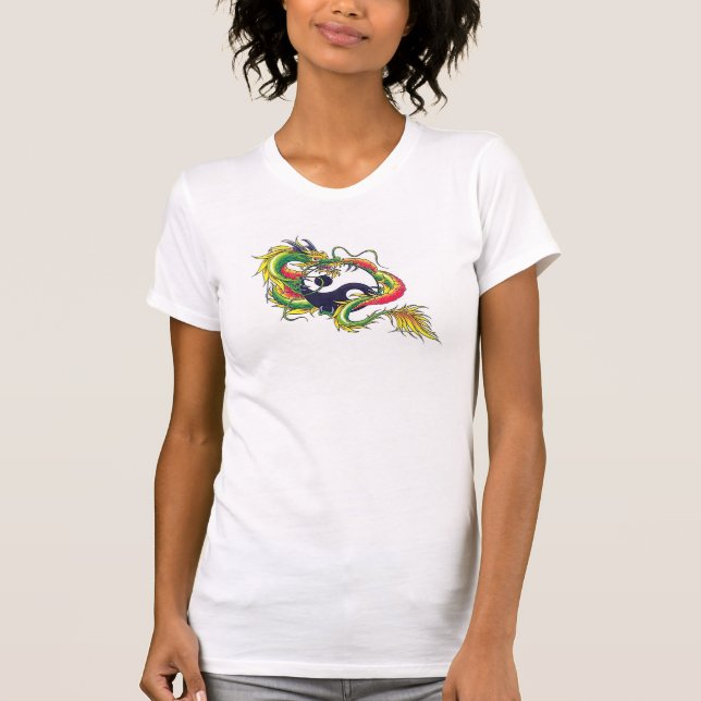 Camiseta yin yang do dragão (Frente)