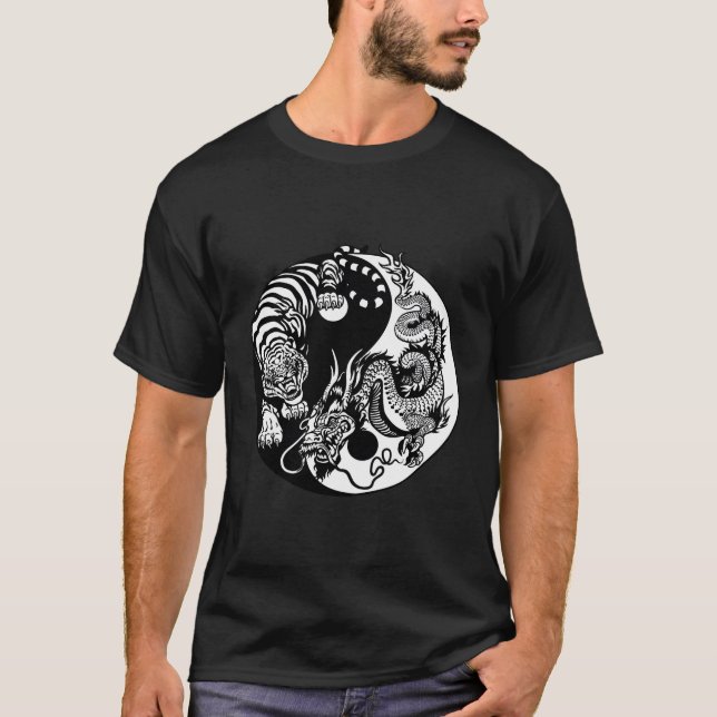 Camiseta Yin Yang Dragon Tiger (Frente)