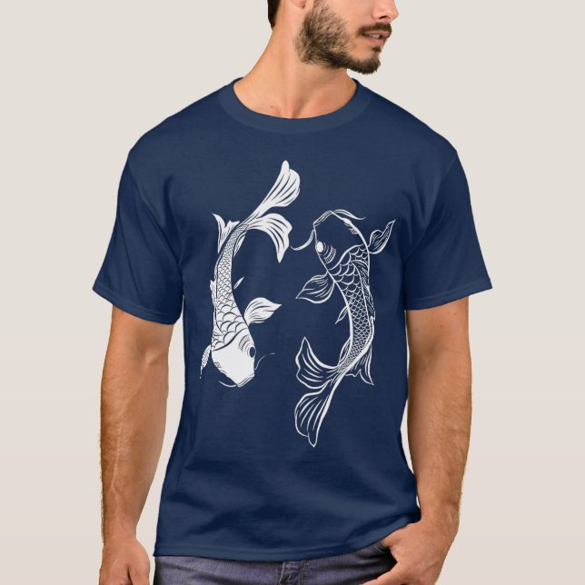 Camiseta Yin Yang Fish Koi Fish (Frente)